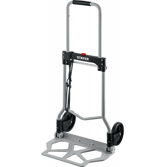 Тележки хозяйственные: Складная хозяйственная тележка STAYER PROTruck до 70кг каркас и платформа из алюминия, платформа 39х28см, колёса d13см, вес 3 кг [38755-70] фотографии