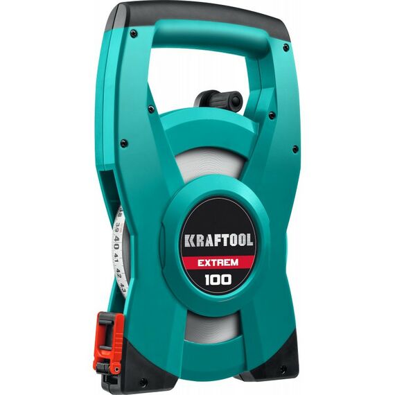 Рулетки, курвиметры: Геодезическая стальная мерная лента KRAFTOOL EXTREM 100 м [34185-100] фотографии