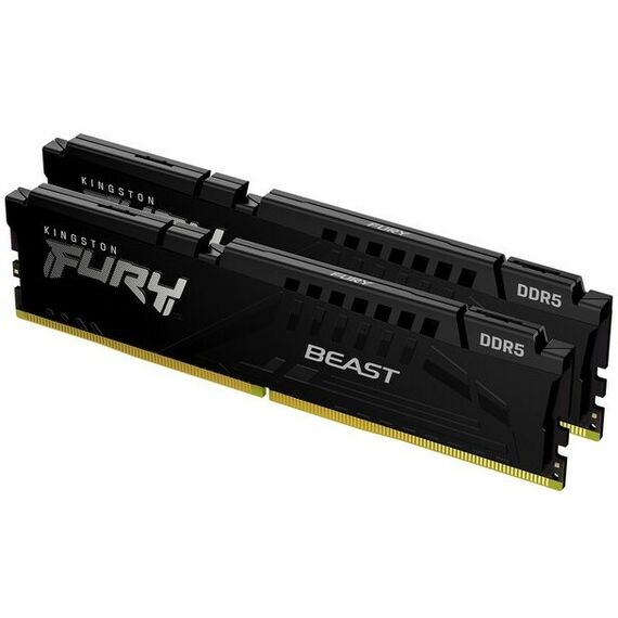 Оперативная память: Модуль памяти Kingston Fury Beast 32Gb KIT 2*16Gb DDR5 DIMM <PC5-41600> CL40 [KF552C40BBK2/32] фотографии