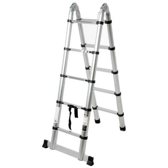 Стремянки и лестницы: Стремянка-лестница телескопическая TUNDRA 1.6 х 1.6 м раскладная, алюминиевая фотографии
