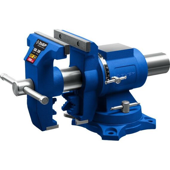 Тиски, струбцины, наковальни, верстаки: Многофункциональные слесарные тиски Зубр ЭКСПЕРТ-3D 150 мм [32712-150] фотографии