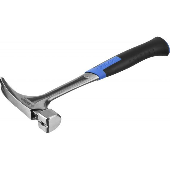 Столярно-слесарный инструмент: Цельнокованый столярный молоток-гвоздодёр Зубр Профессионал 560 г [20258-580] фотографии