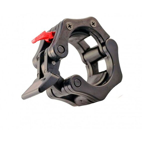 Аксессуары для тренажеров: Замок DFC Lock-Jaw с фиксатором для грифа 50 мм чёрн.нейлон. (комплект) фотографии