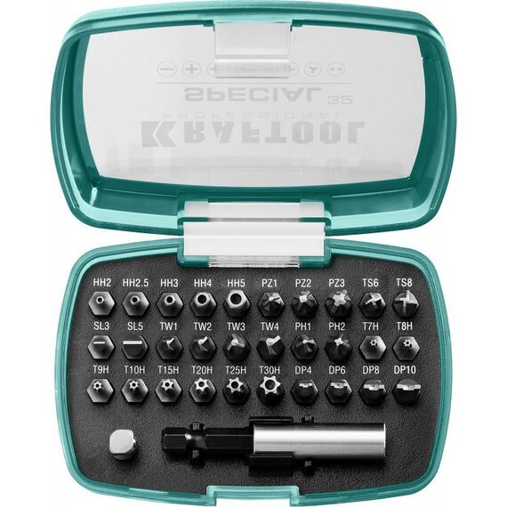 Наборы оснастки: Набор специальных бит с адаптером KRAFTOOL Special-32 32 шт [2610-H32] фотографии