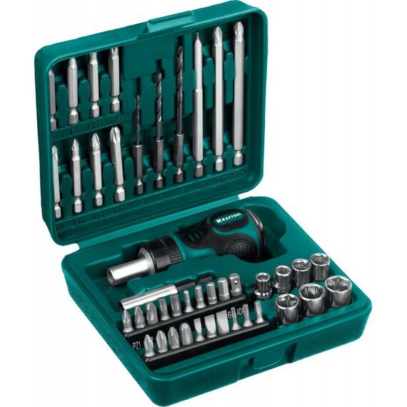 Отвертки: Реверсивная отвертка KRAFTOOL Kompakt-43 с насадками 43 предмета [25556-H43] фотографии