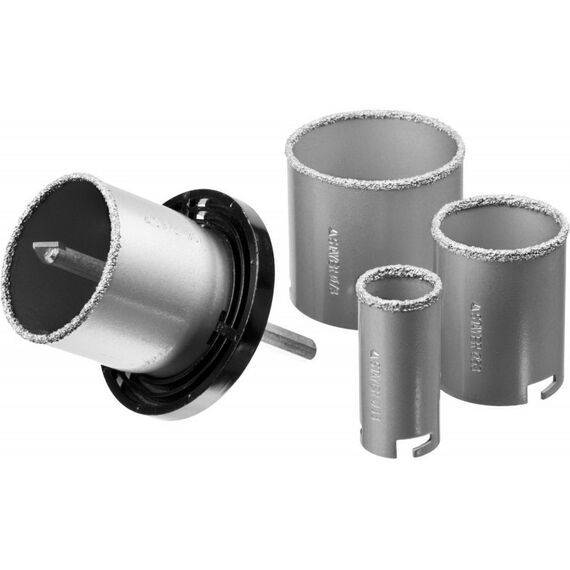 Наборы оснастки: Набор кольцевых коронок STAYER 33345-H6 6 шт: 33, 53, 67, 73 мм, карбид вольфрама [33345-H6] фотографии