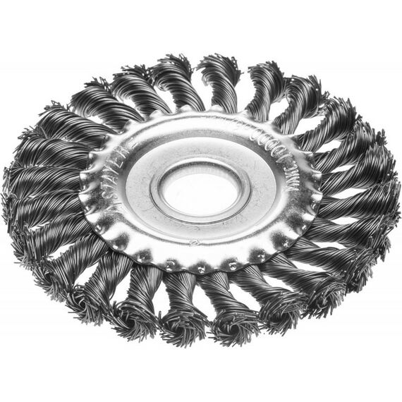 Шлифовка, зачистка: Щетка дисковая STAYER PROFESSIONAL 175 мм жгутированная стальная проволока, 0.5 мм [35120-175] фотографии