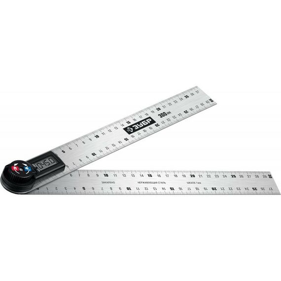 Угломеры, уклономеры: Электронный транспортир-угломер Зубр Профессионал 300 мм [34296] фотографии