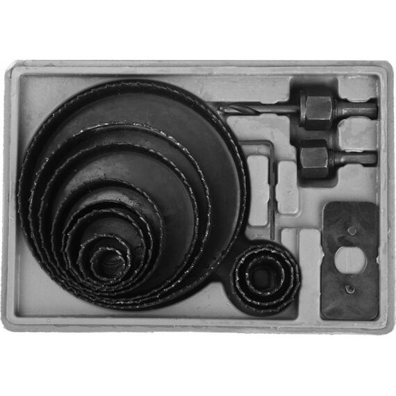 Буры, пики, коронки, сверла: Набор кольцевых коронок по дереву STAYER Maxcut 12 шт 19-127 мм [29600-H15] фотографии