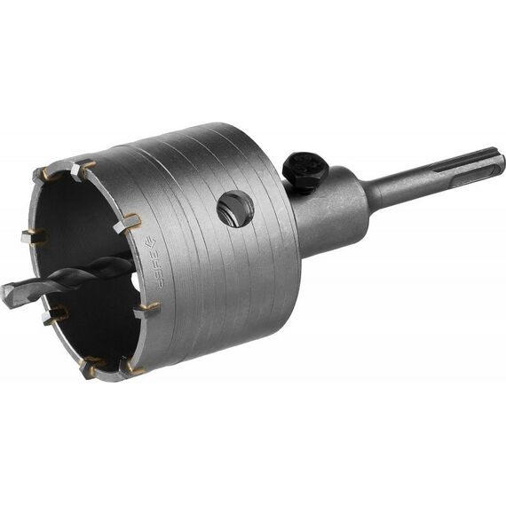 Буры, пики, коронки, сверла: Коронка по бетону с державкой Зубр МАСТЕР 73 мм SDS-plus, 9Т [29211-73] фотографии