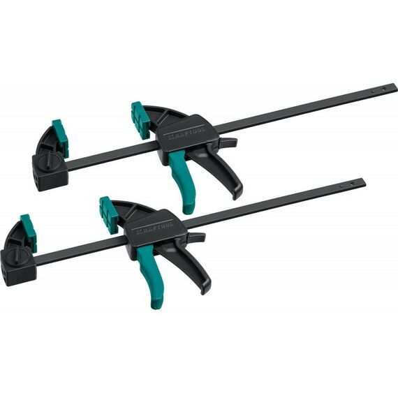 Тиски, струбцины, наковальни, верстаки: Набор пистолетных струбцин KRAFTOOL 2Х 300/450 мм 2 шт [32225-H2] фотографии