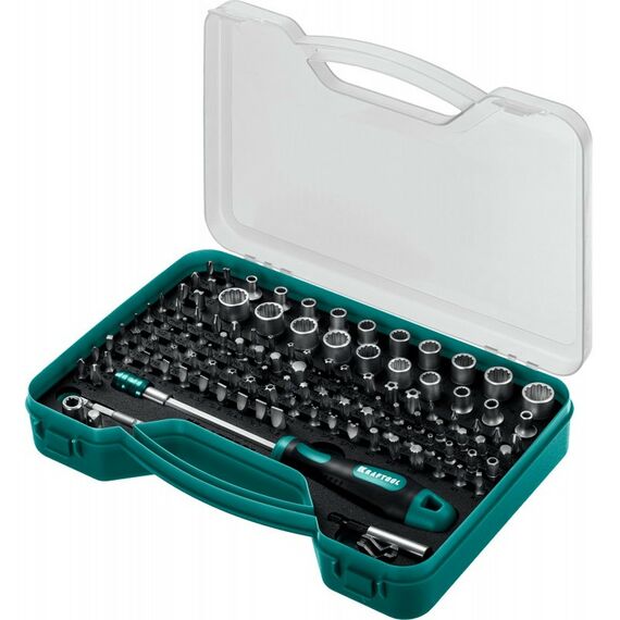 Отвертки: Набор: отвертка-битодержатель с насадками KRAFTOOL X-Drive-122 122 шт [26816] фотографии