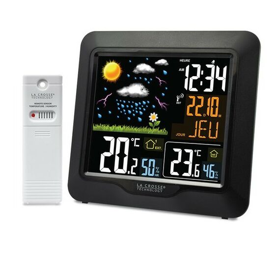 Гигрометры, метеостанции: Домашняя погодная станция с цветным экраном LaCrosse WS6820 цвет черный фотографии