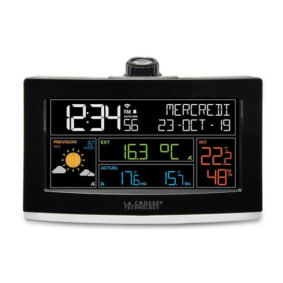 Гигрометры, метеостанции: Домашняя погодная станция LaCrosse WS6837 с цветным экраном и проектором фотографии