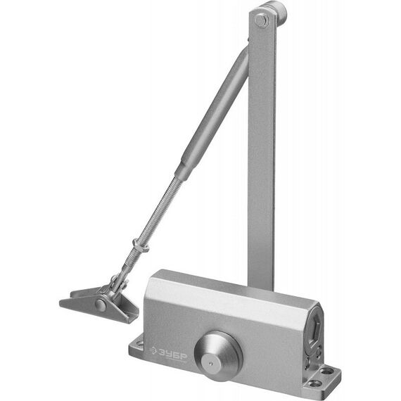 Доводчики: дверной доводчик Зубр 37910-50 до 40 кг, цвет серебро фотографии