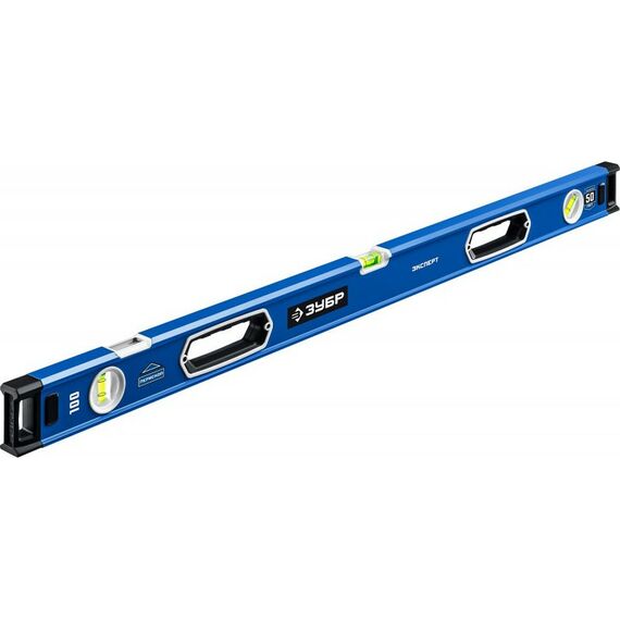 Строительные уровни: Уровень с усиленным профилем Зубр Профессионал ЭКСПЕРТ 1000 мм с зеркальным глазком [34570-100] фотографии