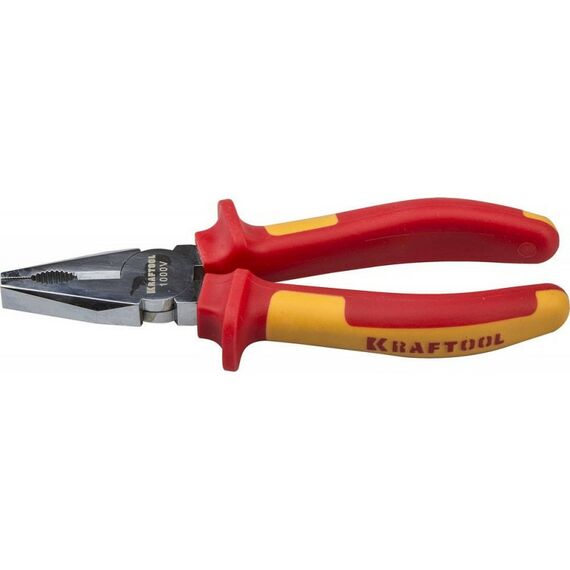 Электромонтажный инструмент: Хромированные плоскогубцы KRAFTOOL Electro-Kraft 180 мм [2202-1-18] фотографии