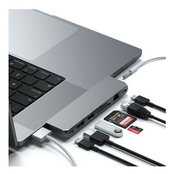 USB концентраторы (USB hub): Хаб Satechi Pro Hub Max цвет серый космос [ST-UCPHMXM] фотографии