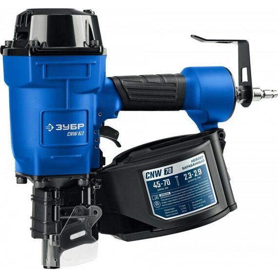Пневматические гвоздезабиватели: Пневматический нейлер Зубр Профессионал CNW-70 для барабанных гвоздей CNW (45-70 мм) [31912] фотографии