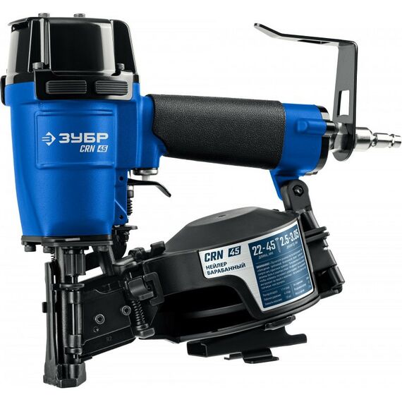 Пневмостеплеры: Пневматический кровельный нейлер Зубр Профессионал CRN-45 для барабанных гвоздей CRN (22-45 мм) [31920] фотографии
