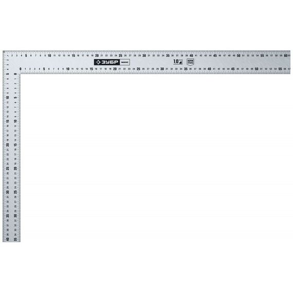 Угломеры, уклономеры: Нержавеющий плотницкий угольник Зубр Профессионал УПН-60 600 х 400 мм [3434-61] фотографии