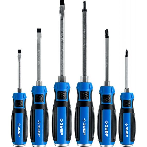 Отвертки: Набор ударных отверток Зубр Профессионал Ударник 6 предметов [25026] фотографии