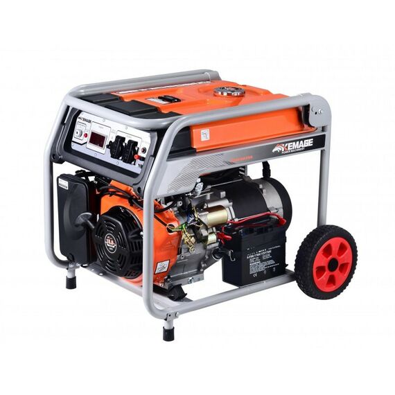 Электростанции: Генератор бензиновый TOR KM4800H 3,3 кВт 220В 16 л с кнопкой запуска и колесами [1011096] фотографии
