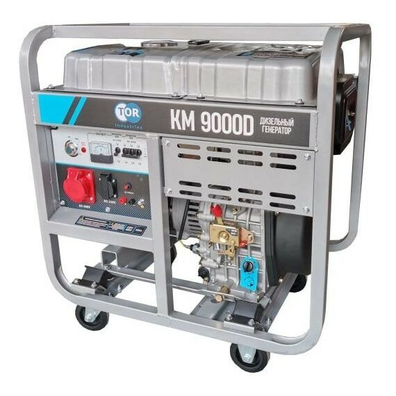 Электростанции: Генератор дизельный TOR KM9000D 9,0 кВт 220/380В, 20 л с кнопкой запуска [1025966] фотографии