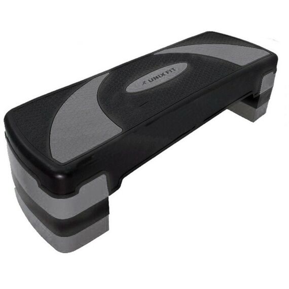 Фитнес оборудование:  Степ-платформа UNIX Fit для фитнеса 3 уровня, 80 см, серый фотографии