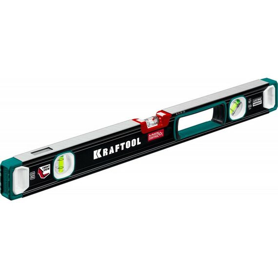 Строительные уровни: Сверхпрочный уровень KRAFTOOL A-RATE CONTROL 600 мм точность 0.3 мм/м, с инновационным зеркальным глазком [34986-60] фотографии