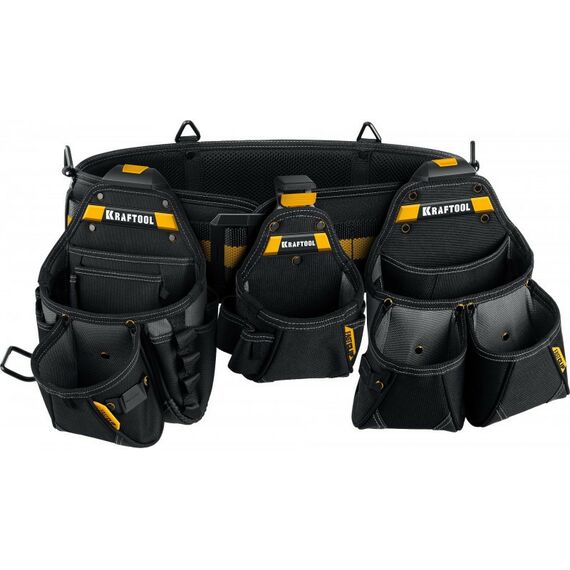 Ящики и сумки для инструмента: Пояс монтажника KRAFTOOL KBS-4 в комплекте: пояс монтажника и 3 сумки [38760-4] фотографии