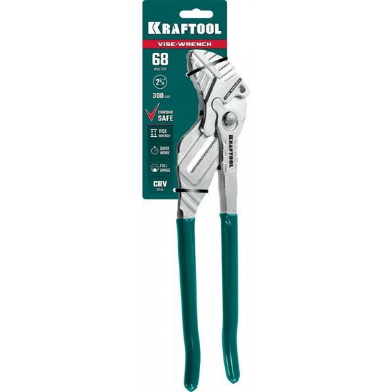 Столярно-слесарный инструмент: Клещи переставные-гаечный ключ KRAFTOOL Vise-Wrench 300 мм [22068] фотографии