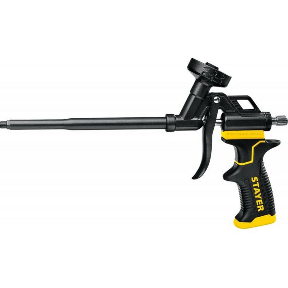 Пистолеты монтажные, тепловые, клеящие, пескоструйные: Тефлоновый пистолет для монтажной пены STAYER Black PRO Professional [06862] фотографии