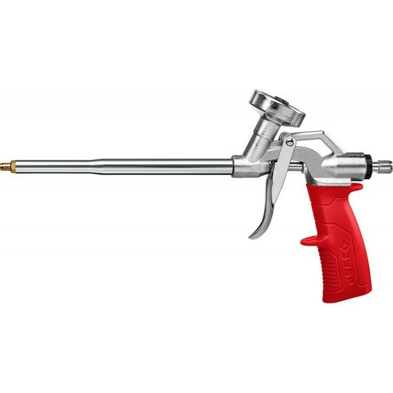 Пистолеты монтажные, тепловые, клеящие, пескоструйные: Металлический пистолет для монтажной пены Зубр 06874 фотографии