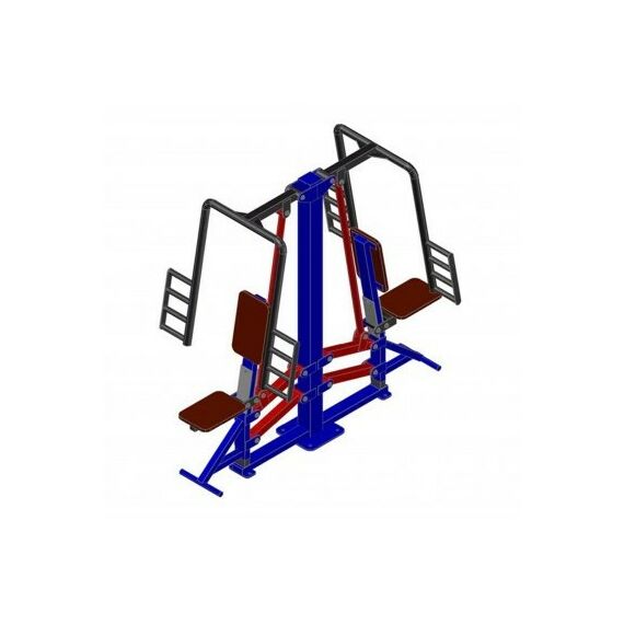 Уличный тренажер жим от груди двойной с регулировкойAVU006 фотографии