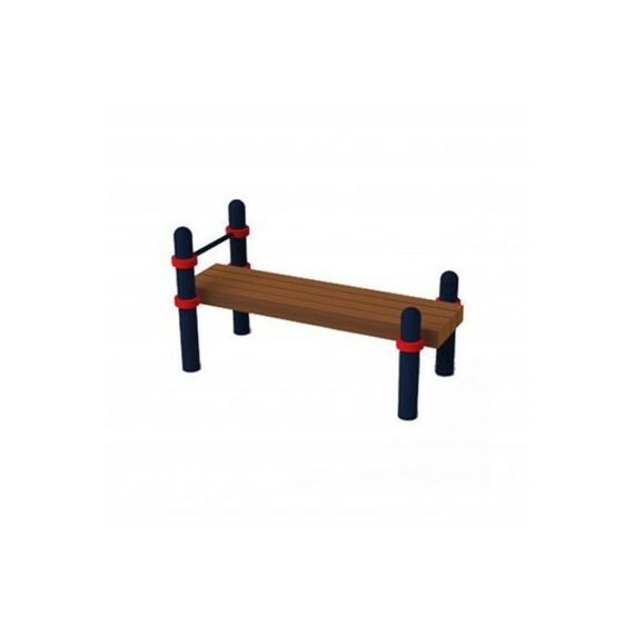 Воркаут скамья для пресса с упором для ног и перекладиной 1500 мм Д-108 AVW012 фотографии
