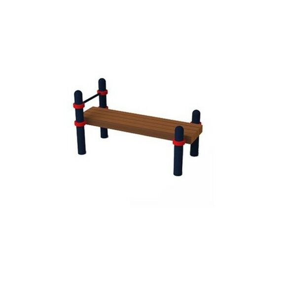 Воркаут скамья горизонтальная с упором для ног Д-108 AVW010 фотографии