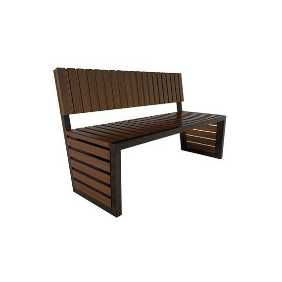 Скамья парковая 2000 мм со спинкой AVU065 фотографии