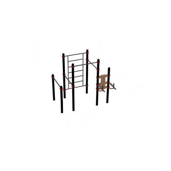 Воркаут комплекс: турник-2, стенка, брусья, пресс-брусья Д-108 AVW020 фотографии