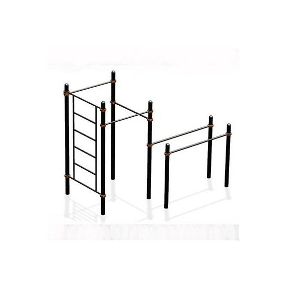 Воркаут комплекс: турник-3, брусья, стенка Д-108 AVW021 фотографии