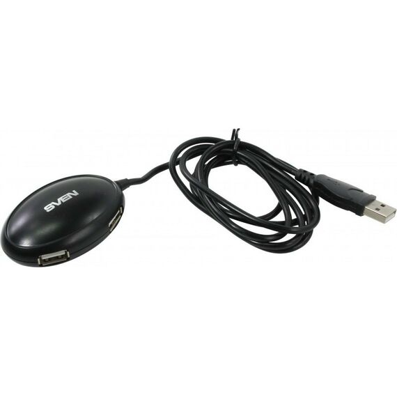 Разветвитель SVEN HB-401 USB 2.0 Type-A x4, кабель 120 см, черный SV-012830 фотографии