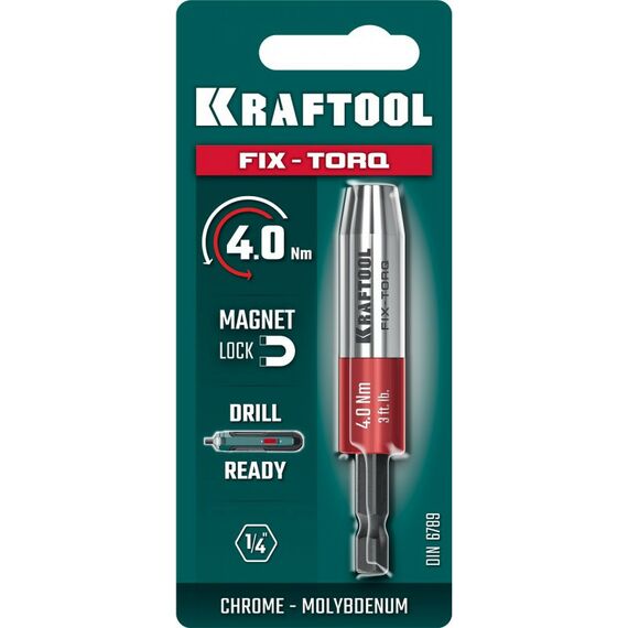 Динамометрический адаптер для бит KRAFTOOL FIX-TORQ 4.0 Нм [64035-4.0] фотографии