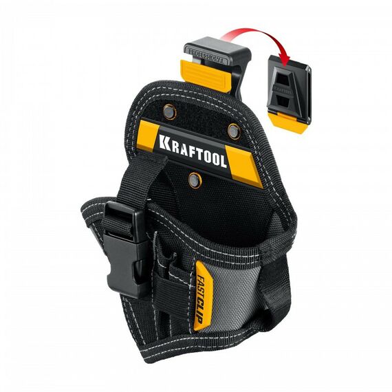 Кобура для компактного шуруповерта KRAFTOOL KH-5C с быстросъёмным креплением FastClip, 5 карманов и петель [38770] фотографии