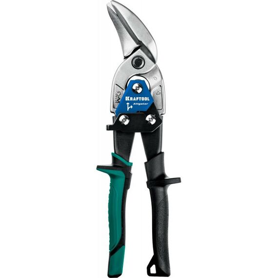 Правые усиленные ножницы по металлу с выносом KRAFTOOL Alligator 250 мм [2328-OR] фотографии