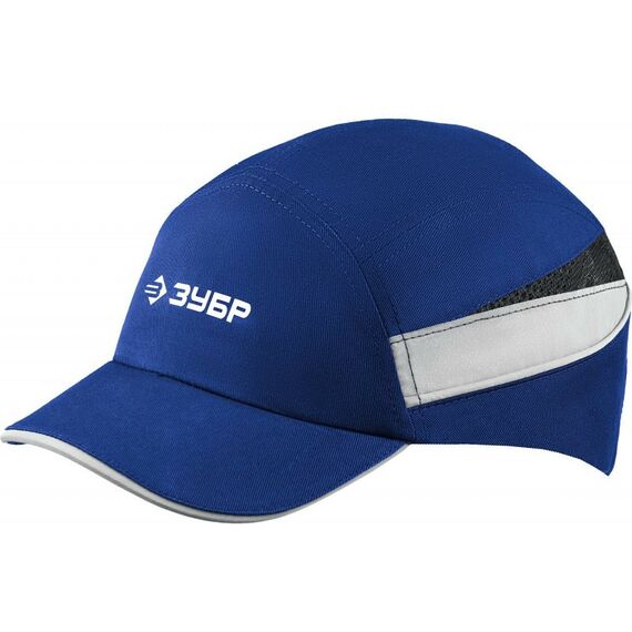 Защитная каскетка Зубр Профессионал БИНОМ синяя, ударопрочный корпус, укороченный козырёк 55 мм, размер от 54 до 59 см [11095] фотографии