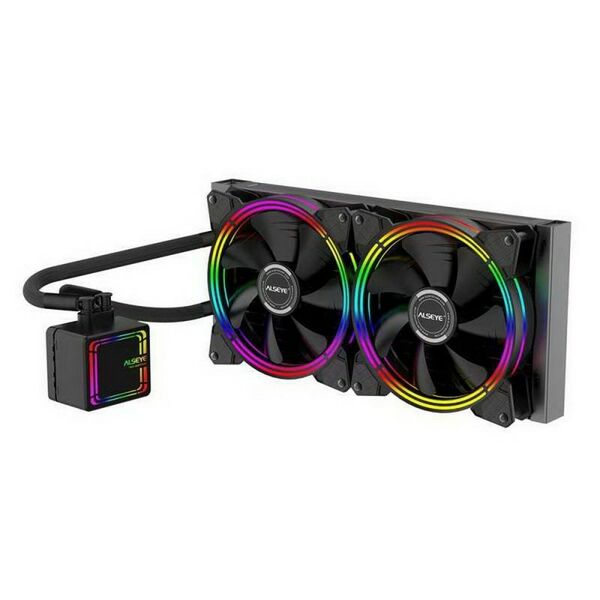 Жидкостная система охлаждения ALSEYE H280 TDP 200W при T воздуха 45 С LED 140mm*2 [AS.02.02.0017] фотографии