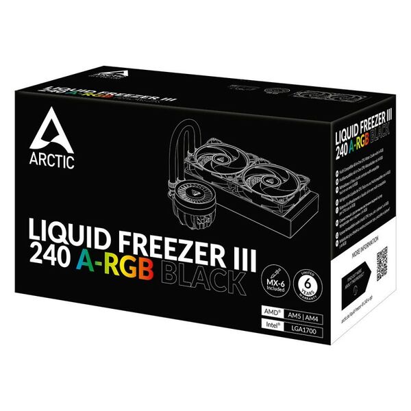 Жидкостная система охлаждения Arctic Cooling Liquid Freezer III-240 A-RGB Black Multi [ACFRE00142A] фотографии