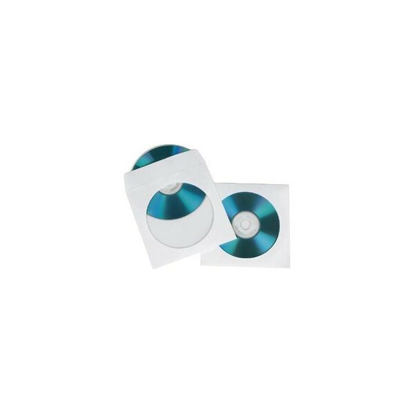 Конверты для CD/DVD Hama H-62672 бумажные с прозрачным окошком 100 шт. белый фотографии