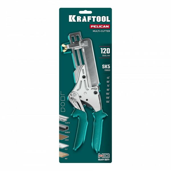 Удлиненные угловые ножницы KRAFTOOL PELIKAN 120 до 120 мм, для пластмассовых и резиновых профилей [23370] фотографии