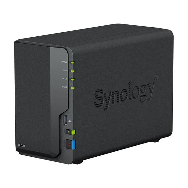 Сетевое хранилище  DS223 2x2.5"/3.5" SATA, RTD1619B/4x1.7GHz, 2GB DDR4, 1x1 Гбит/с, 3xUSB фотографии